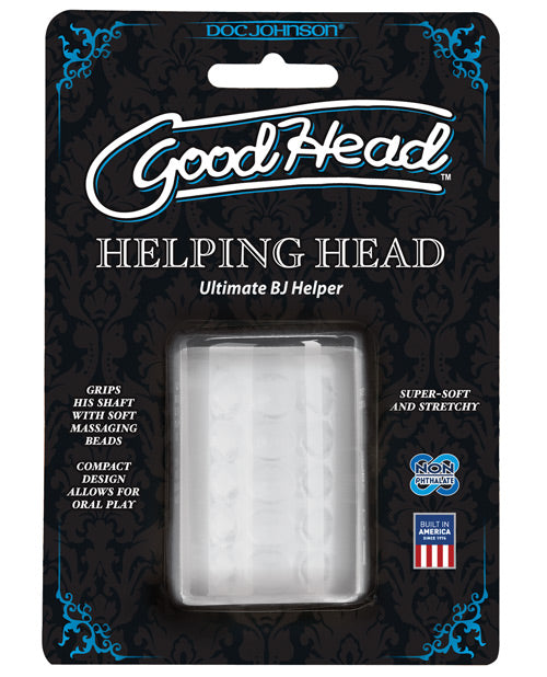 Goodhead Helping Head Ultimate Bj Helper 2" Masturbator - Clear