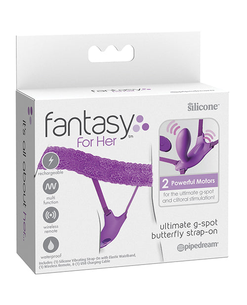 Fantasy For Her Ultimate G-spot Butterfly Strap On - Purple